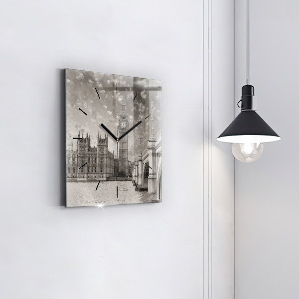 Kwadratowy zegar Londyn Anglia Big Ben