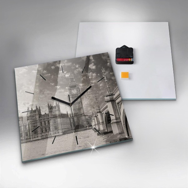 Kwadratowy zegar Londyn Anglia Big Ben