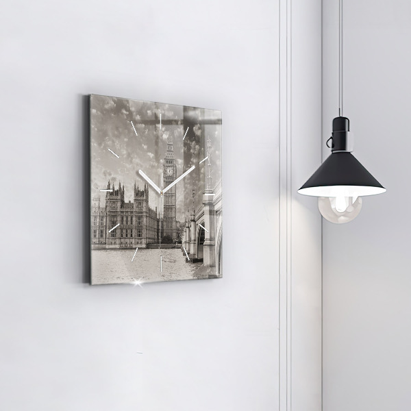 Kwadratowy zegar Londyn Anglia Big Ben