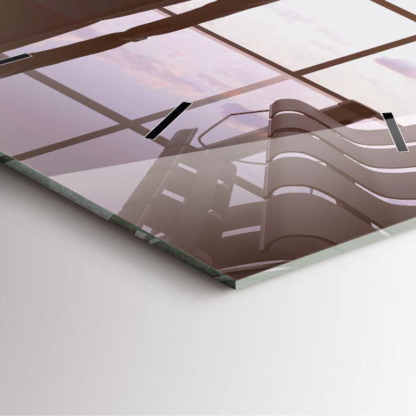 Kwadratowy zegar Człowiek na lotnisku