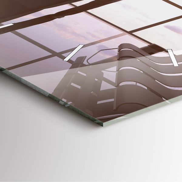 Kwadratowy zegar Człowiek na lotnisku