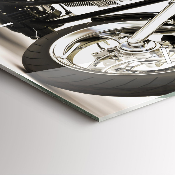 Kwadratowy zegar Czarny motocykl