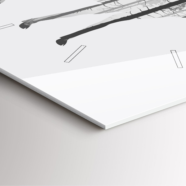 Kwadratowy zegar Sylwetka jelenia Las