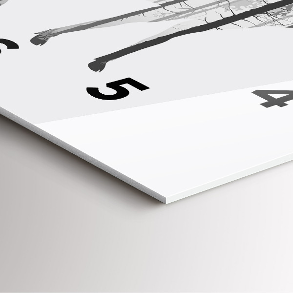 Kwadratowy zegar Sylwetka jelenia Las