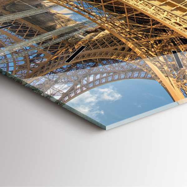 Kwadratowy zegar Francja Wieża Eiffla