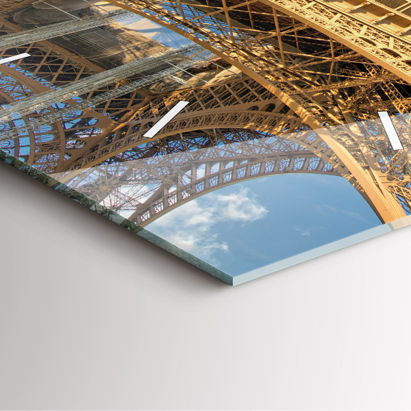 Kwadratowy zegar Francja Wieża Eiffla