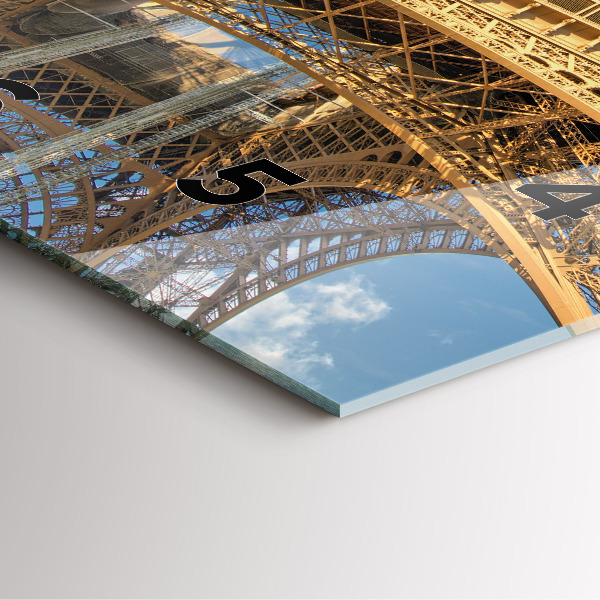 Kwadratowy zegar Francja Wieża Eiffla