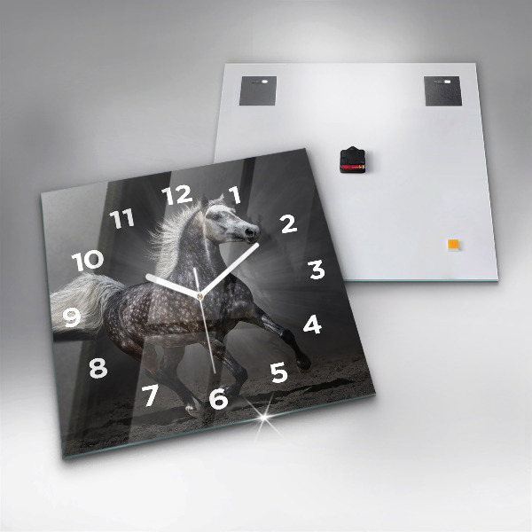 Kwadratowy zegar Galopujący koń