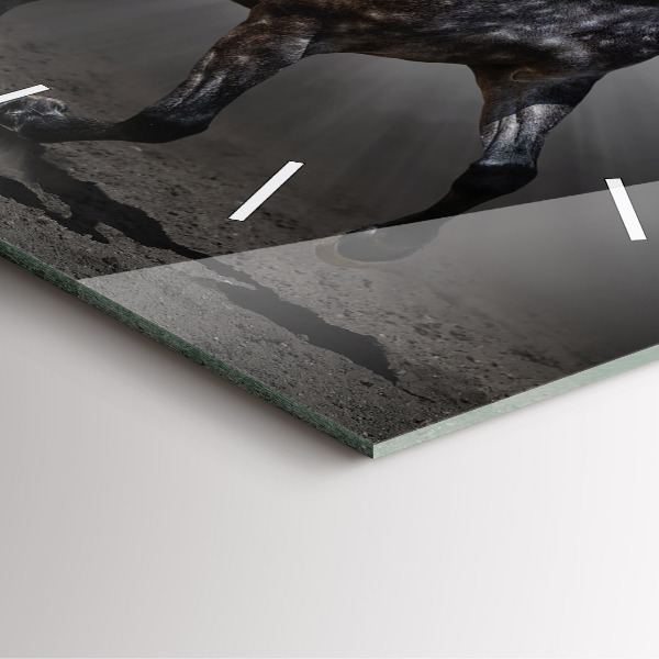 Kwadratowy zegar Galopujący koń