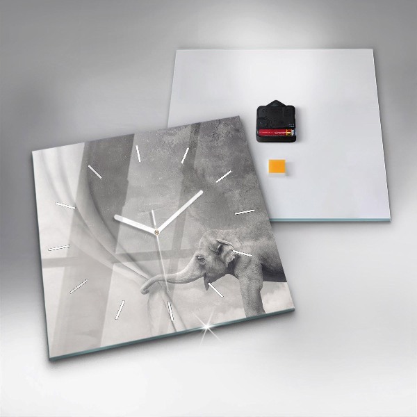 Kwadratowy zegar Słoń