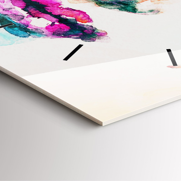 Kwadratowy zegar Abstrakcyjna twarz kobiety