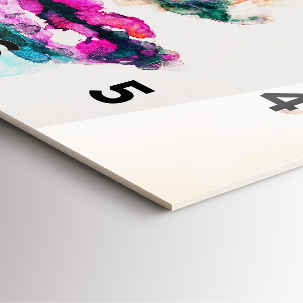 Kwadratowy zegar Abstrakcyjna twarz kobiety