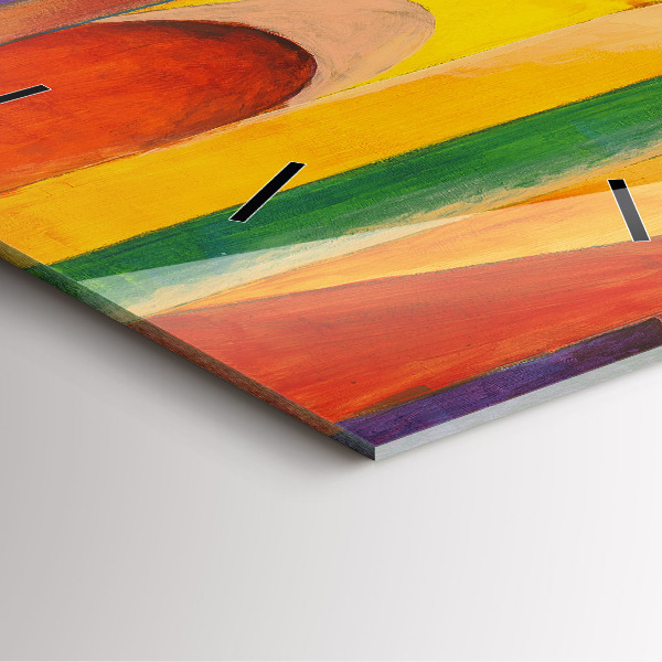 Kwadratowy zegar Sztuka Dekoracja Abstrakcja