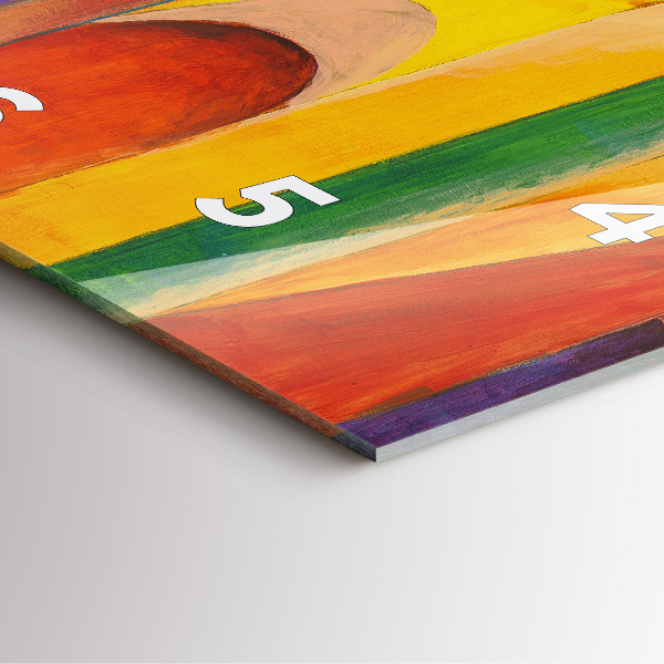 Kwadratowy zegar Sztuka Dekoracja Abstrakcja