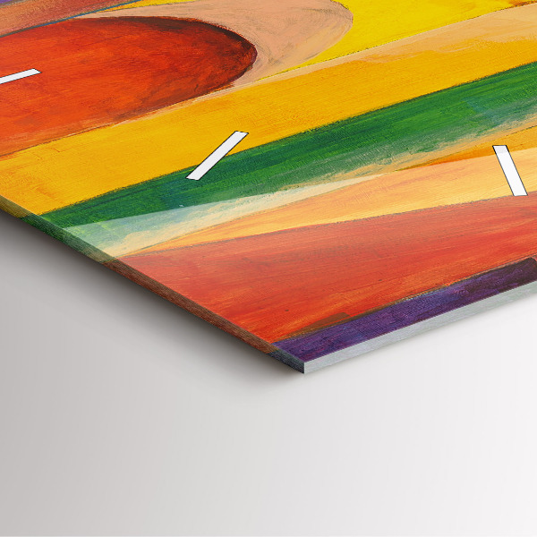 Kwadratowy zegar Sztuka Dekoracja Abstrakcja