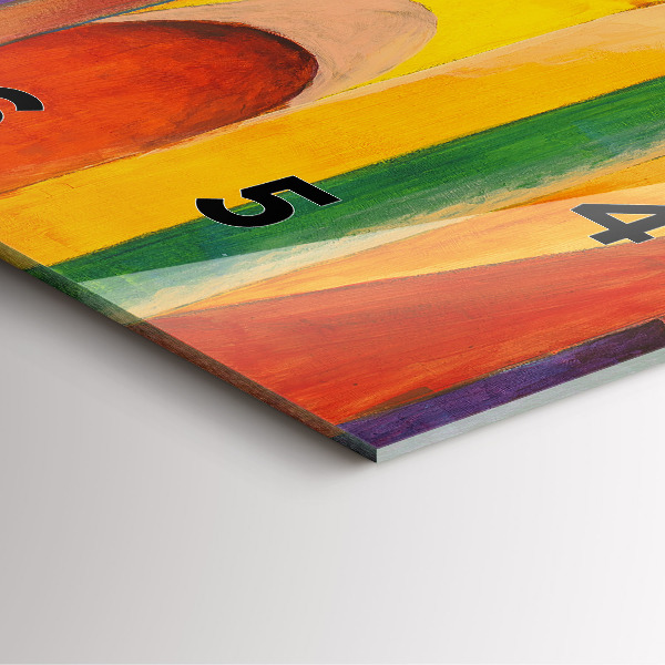 Kwadratowy zegar Sztuka Dekoracja Abstrakcja