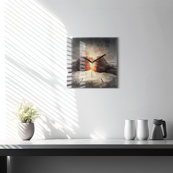 Kwadratowy zegar Pięści Siła Moc