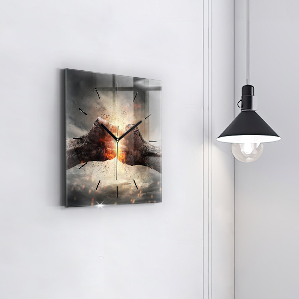 Kwadratowy zegar Pięści Siła Moc