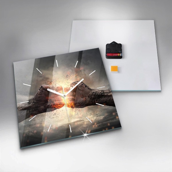 Kwadratowy zegar Pięści Siła Moc