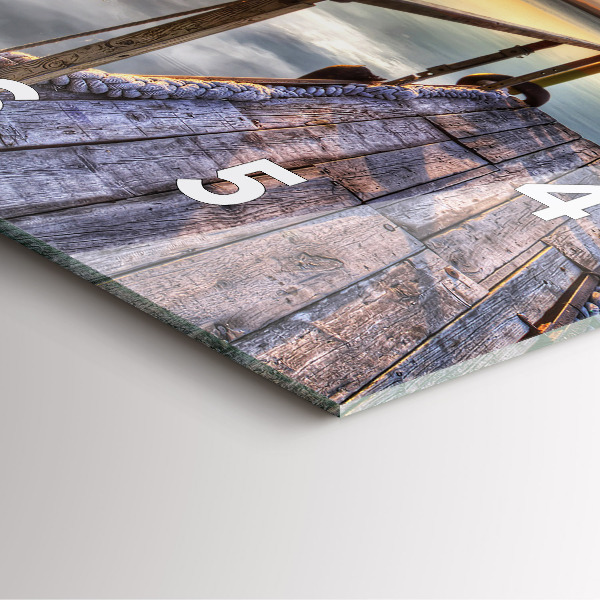 Kwadratowy zegar Jezioro Zachód Słońca