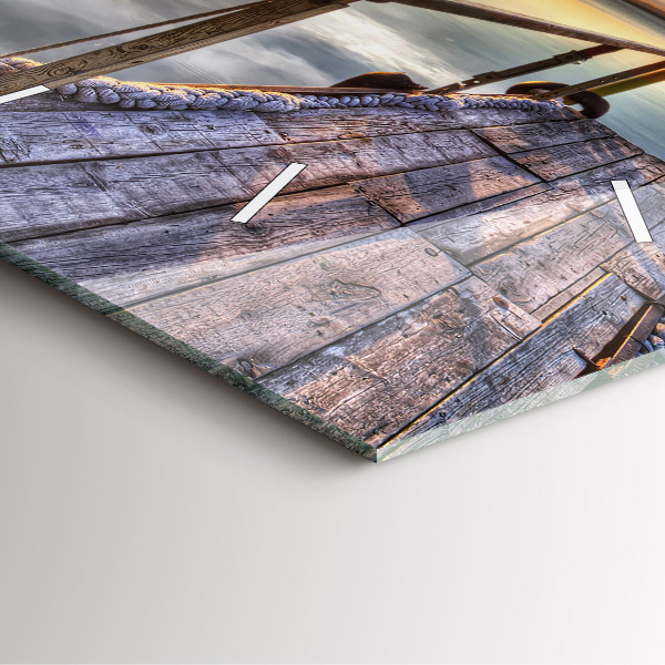 Kwadratowy zegar Jezioro Zachód Słońca