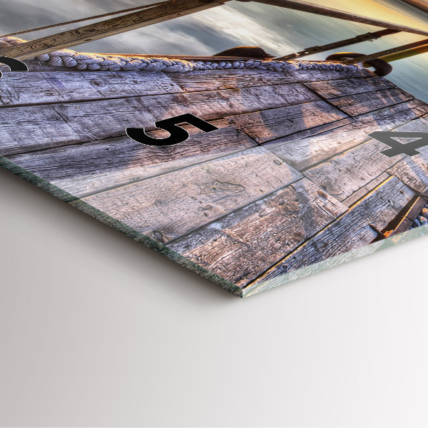 Kwadratowy zegar Jezioro Zachód Słońca