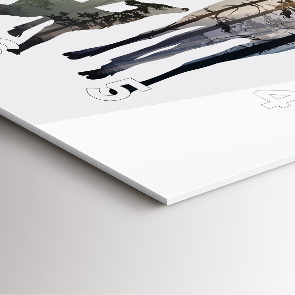 Kwadratowy zegar Rodzina jeleni