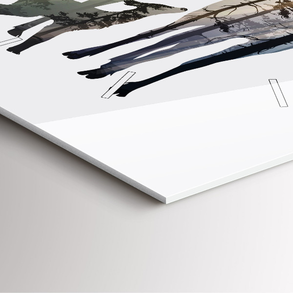 Kwadratowy zegar Rodzina jeleni