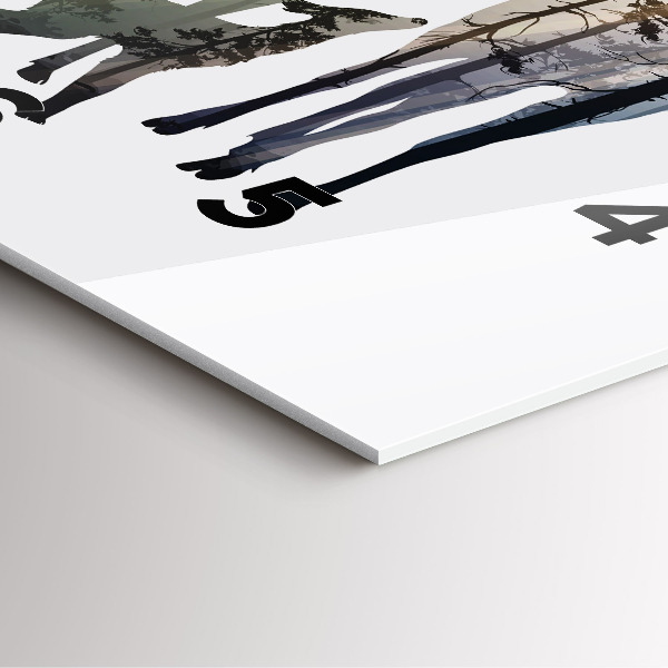 Kwadratowy zegar Rodzina jeleni