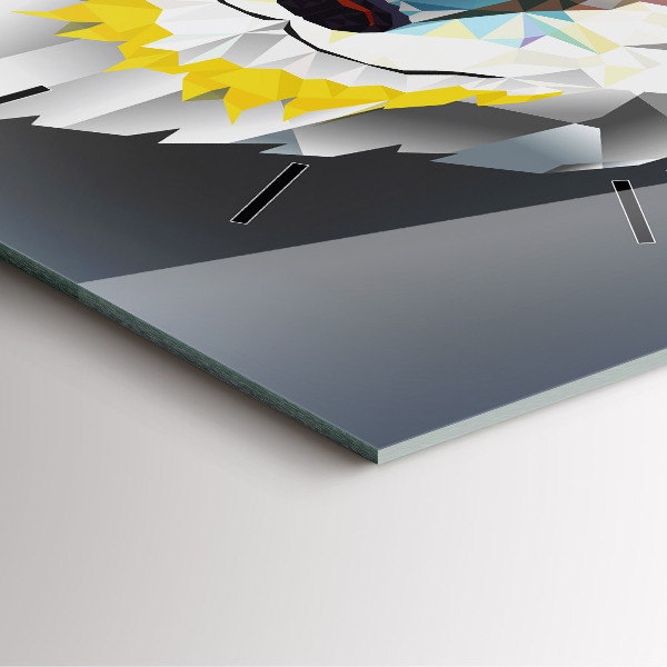 Kwadratowy zegar Głowa wilka