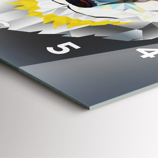 Kwadratowy zegar Głowa wilka