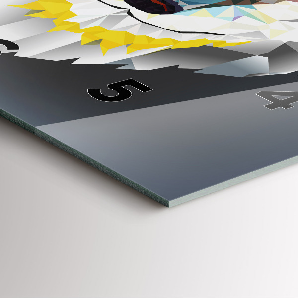 Kwadratowy zegar Głowa wilka