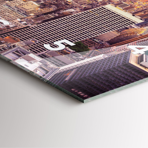 Kwadratowy zegar Zachód słońca Nowy Jork