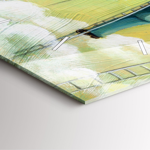 Kwadratowy zegar Ludzie na drabinie