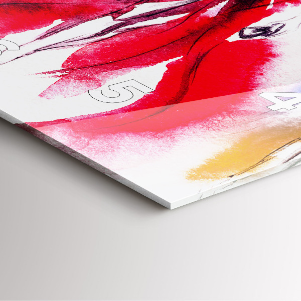 Kwadratowy zegar Kobiety w kolorowych sukniach