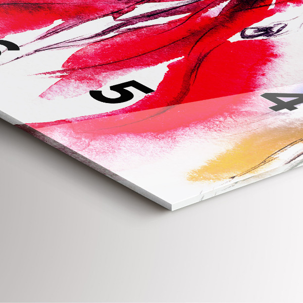 Kwadratowy zegar Kobiety w kolorowych sukniach