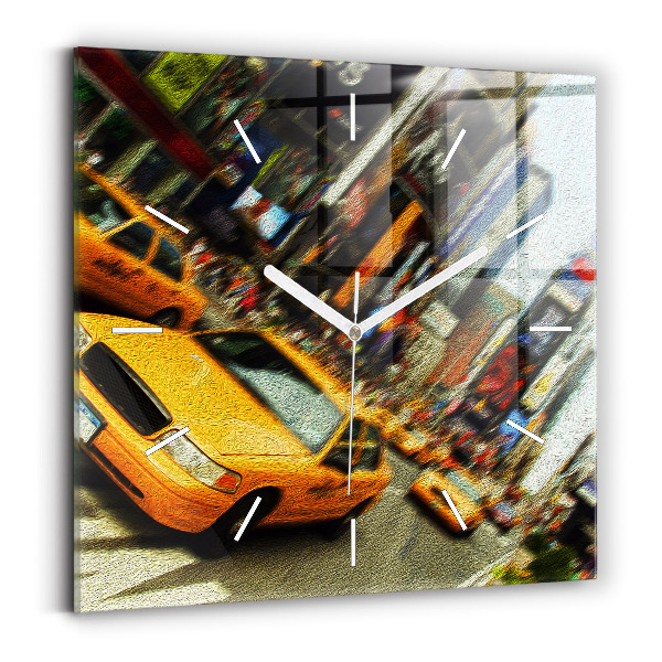 Kwadratowy zegar New York City taksówki