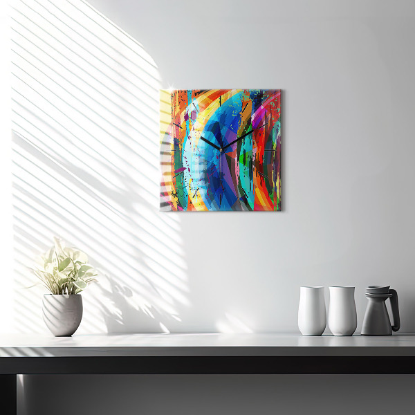 Kwadratowy zegar Abstrakcyjne tło