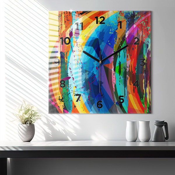 Kwadratowy zegar Abstrakcyjne tło