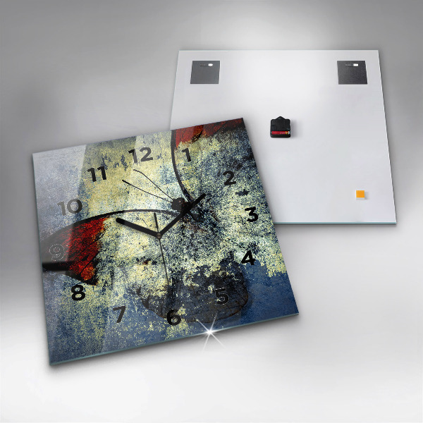 Kwadratowy zegar Motyl vintage styl