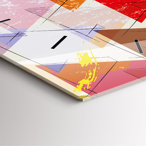 Kwadratowy zegar Geometryczne trójkąty