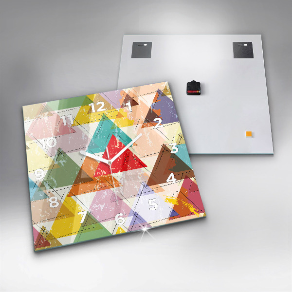 Kwadratowy zegar Geometryczne trójkąty