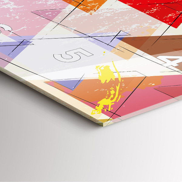 Kwadratowy zegar Geometryczne trójkąty