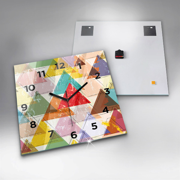 Kwadratowy zegar Geometryczne trójkąty