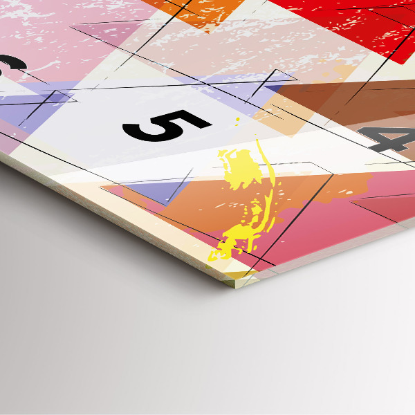 Kwadratowy zegar Geometryczne trójkąty