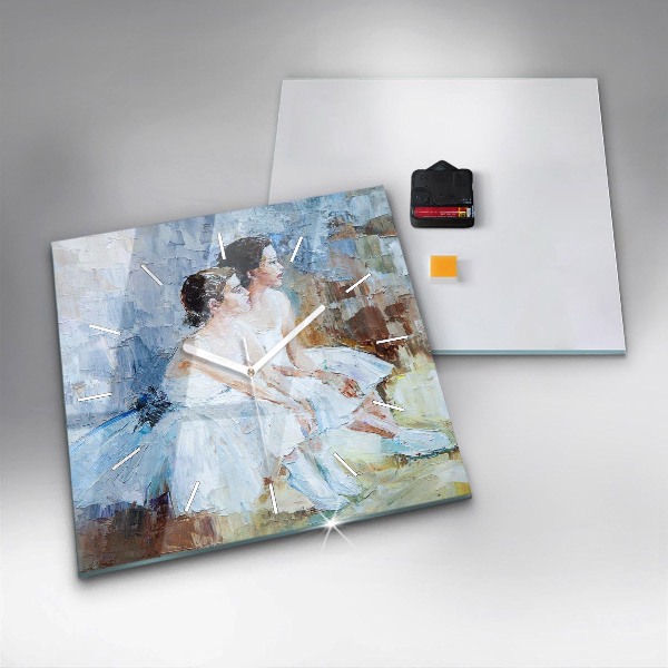 Kwadratowy zegar Młode baleriny