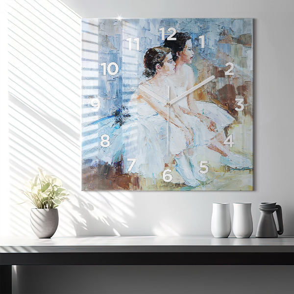 Kwadratowy zegar Młode baleriny