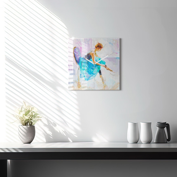 Kwadratowy zegar Przygotowanie baletnicy