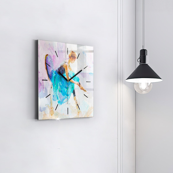 Kwadratowy zegar Przygotowanie baletnicy