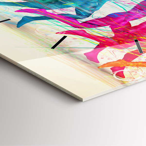 Kwadratowy zegar Kolorowi ludzie